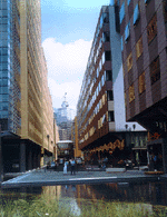 Ltkp a potsdamer rkdok all, balra a Debis Zentrale - tervez: Renzo Piano,

    jobbra egy irodahz - tervez: Arata Isozaki